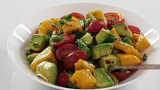 Mango Avocado Salad  10 Minute Recipe  Dish amp Devour [upl. by Eleynad820]