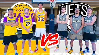 Nets vs Lakers INSANE NBA Basketball Challenges [upl. by Ogren]