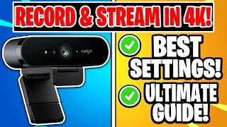 Logitech BRIO How to Record amp Live Stream in 4K OBS Studio Tutorial amp Setup Guide [upl. by Anoet]