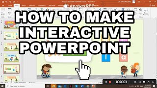 HOW TO MAKE AN INTERACTIVE POWERPOINT  EASY steps [upl. by Sim]