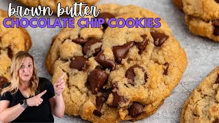 BROWN BUTTER CHOCOLATE CHIP COOKIES RECIPE [upl. by Eilsel]