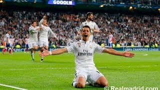 Real Madrid vs Atletico de Madrid Gol de Chicharito Audio Cope 220415 Champions League [upl. by Anidem]