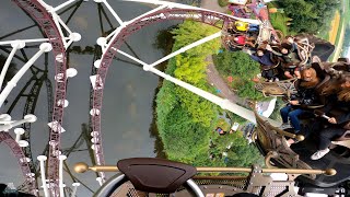 Ride to Happiness  Onride  Plopsaland De Panne  MACK Rides  Xtreme Spinning Coaster [upl. by Fujio]