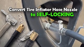 Convert Screwon Tire Inflator Hose Nozzles to Lightning™ SelfLocking  Lockon Extension Chucks [upl. by Esinrahc]