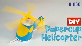 DIY Paper Cup Helicopter [upl. by Eemla]