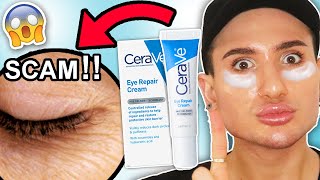 DO NOT BUY Cerave Eye Repair Cream Full Review I tried it for 1 week and heres what happened [upl. by Alyam28]