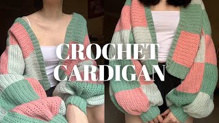 CROCHET PATCHWORK CARDIGAN  Harry Styles cardigan inspired [upl. by Leiso664]