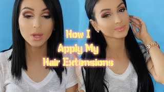 How I Apply My Hair Extensions ⎮How to Blend With Shorter Hair [upl. by Hasen4]