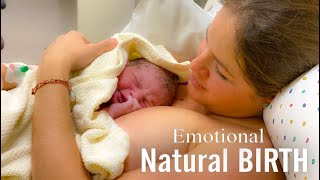 LABOR amp DELIVERY VLOG RAW AND REAL ►  Unmedicated and Emotional 1st Baby [upl. by Siraj]