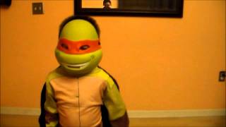 TMNT Michelangelo Ninja Turtle Costume kid Review [upl. by Anear]