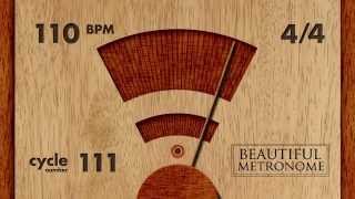 110 BPM 44 Wood Metronome HD [upl. by Seften]