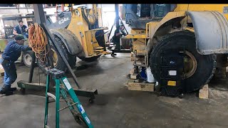 Reassembly Part 2 center Pins and bearing replacement on a John Deere 624k payloader [upl. by Reste388]