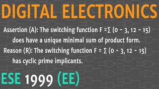 Cyclic prime implicants  ESE 1999 EE [upl. by Adaliah]