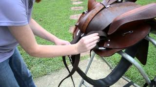 How to tie a Vrigging on saddle [upl. by Willabella]