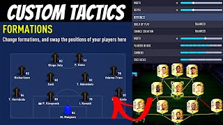 HOW TO CHANGE YOUR INGAME FORMATIONCUSTOM TACTICS FUT 22 [upl. by Adara918]