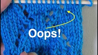 Fixing Yarn Over Mistakes  Technique Tuesday [upl. by Iviv]