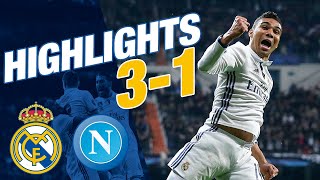 GOALS AND HIGHLIGHTS  Real Madrid 31 Napoli  Champions League [upl. by Nosauq]