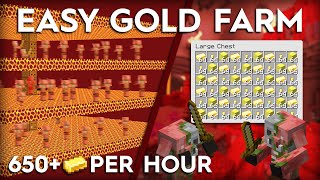 Minecraft Gold Farm for 120  Easy and Efficient Build Design [upl. by Enamart384]