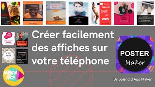 Comment créer facilement des affiches publicitaires et cartes sur votre téléphone [upl. by Carola]