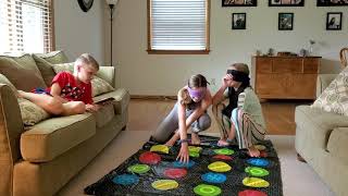 Blindfolded Twister Game [upl. by Enitnemelc]