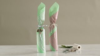 How to Wrap a Bottle Martha Stewart [upl. by Ahsilrac]