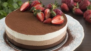 NoBake Triple Chocolate Mousse Cake Recipe [upl. by Crin]