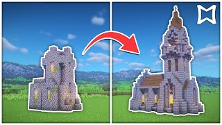 ► How To Transform A Village Church In Minecraft  Survival Build [upl. by Ahsiekrats]