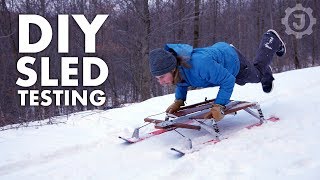 Epic Sledding on the DIY Snow Sled 44 [upl. by Lalage358]