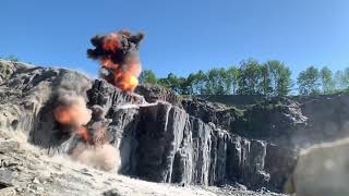 Slate Quarry Blasting Compilation [upl. by Laverne]