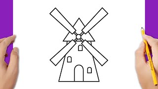 How to draw a windmill [upl. by Edric]