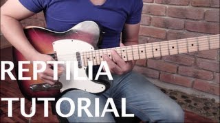 Como tocar quotReptiliaquot de The Strokes  Tutorial Guitarra HD [upl. by Ahsyekal]