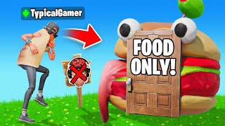 I Went UNDERCOVER in a FOOD ONLY Tournament Fortnite [upl. by Studley173]