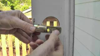 How to Replace a Deadbolt detailed instructions [upl. by Idham]