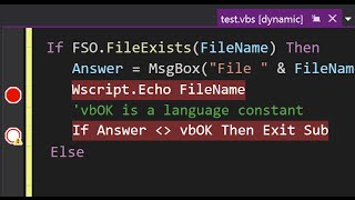 How to Debug VBScript Visual Studio [upl. by Roxi615]