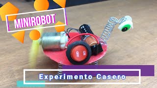 Como hacer un robot casero  How to make a mini robot bug  Experimentos caseros [upl. by Ylen]