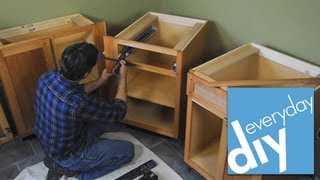 How to Install Kitchen Cabinets  Buildipedia DIY [upl. by Strephonn8]