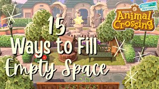 15 Ways to Fill Large Spaces on Your Island  Animal Crossing New Horizons [upl. by Helena283]