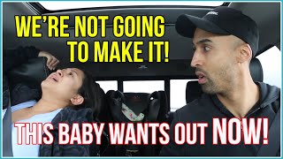 mom gave birth to our baby in the car real footage [upl. by Aissela]