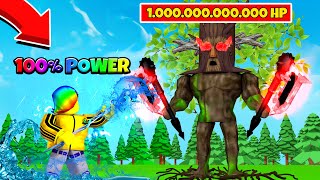 the NEW IMPOSSIBLE BOSS can only be beat with 100 POWER Roblox [upl. by Durrej]