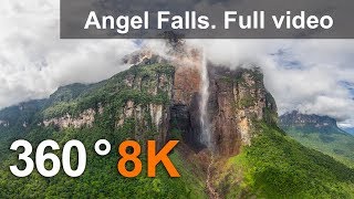 360° Angel Falls Venezuela Aerial 8K video [upl. by Rebekkah874]