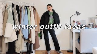 COMFY amp CASUAL WINTER OUTFIT IDEAS simple everyday outfits [upl. by Nolat]