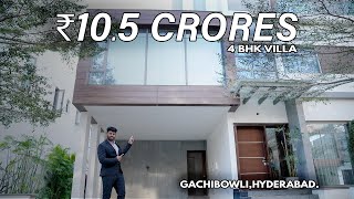 Luxury 4BHK Villa 1050 Crores in Gachibowli   Ultra Luxury Triplex Villa For Sale in Hyderabad [upl. by Tome]