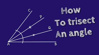 How to trisect an angle into three equal parts Angle trisection shsirclasses [upl. by Haramat]