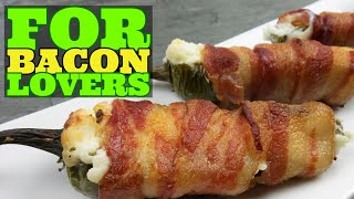 Bacon Wrapped Jalapeno Poppers Recipe  DO YOU LOVE BACON [upl. by Llemhar]