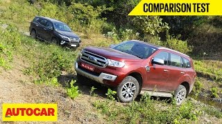 Toyota Fortuner VS Ford Endeavour  Comparison Test  Autocar India [upl. by Zaller]