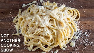 the ORIGINAL 3 ingredient FETTUCCINE ALFREDO recipe WITHOUT CREAM [upl. by Esenwahs902]