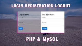 How To Make Login amp Registration Form In PHP And MySql Create SignIn amp SignUp Page [upl. by Lorne]