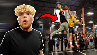 Dunk On 610 Big Man Win 100 At Sky Zone [upl. by Presber]