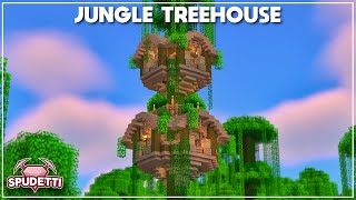 Minecraft How to Build a Jungle Treehouse Tutorial 2021 [upl. by Nyrol709]