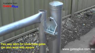 Gate Latch 2 way for round pipe and square [upl. by Enajyram]